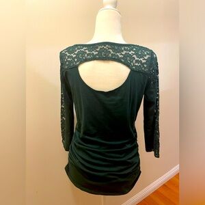 AMBIANCE MATERNITY Semi-lace long sleeved top, Size:L-XL